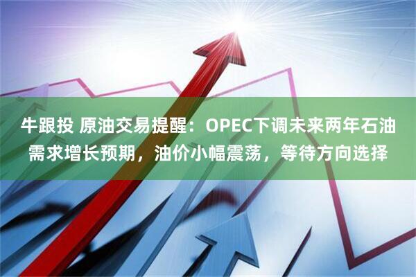 牛跟投 原油交易提醒：OPEC下调未来两年石油需求增长预期，油价小幅震荡，等待方向选择